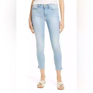 NWOT FRAME Le Skinny De Jeanne Crop Light Blue Women’s Size 26